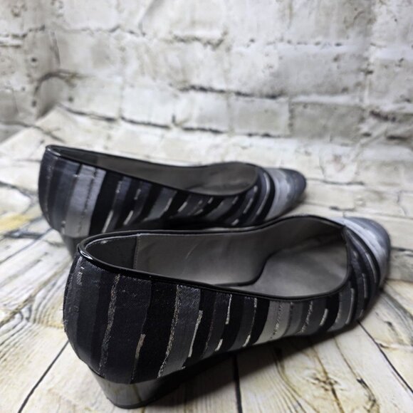PROXY Black Gray Silver Womens Emastine Dress Wedge Heels Shoes  Size 9.5B - Picture 6 of 8